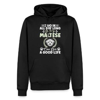 Maltese Owner Gifts - Männer Premium Bio Hoodie - Schwarz - Vorne - Nico (187cm)