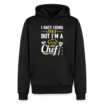 I Hate Being Sexy But I'm A Chef Cooking Knife And - Männer Premium Bio Hoodie - Schwarz - Vorne - Nico (187cm)