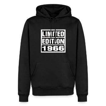 Limited Edition 1966 Geburtstag 1966 Vintage Retro - Männer Premium Bio Hoodie - Schwarz - Vorne - Nico (187cm)