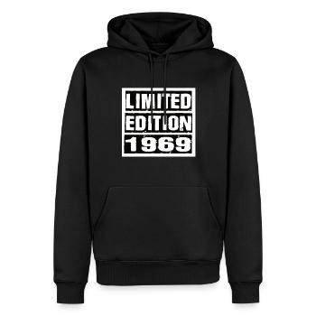 Edition Limitée 1969 Anniversaire 1969 Vintage Rétro - Sweat à capuche Premium bio Homme - noir - Devant - Nico (187cm)
