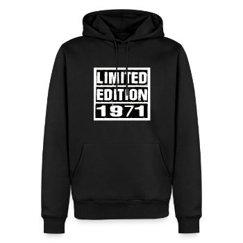 Edition Limitée 1971 Anniversaire 1971 Vintage Rétro - Sweat à capuche Premium bio Homme - noir - Devant - Nico (187cm)