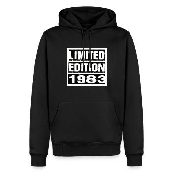 Edition Limitée 1983 Anniversaire 1983 Vintage Rétro - Sweat à capuche Premium bio Homme - noir - Devant - Nico (187cm)