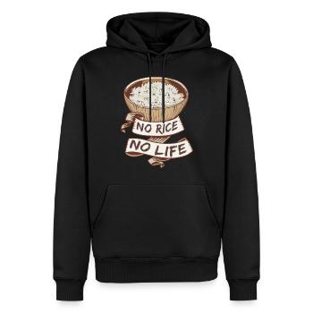 Asiatisches Essen Gebratener Reis Schüssel - Männer Premium Bio Hoodie - Schwarz - Vorne - Nico (187cm)