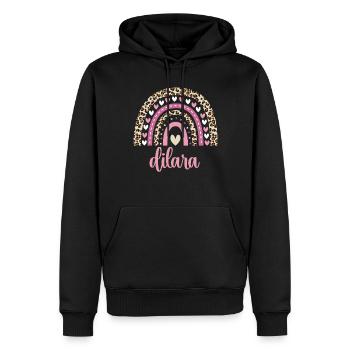 Dilara Regenbogen Name Geburtstag Dilara - Männer Premium Bio Hoodie - Schwarz - Vorne - Nico (187cm)