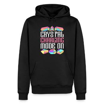 Kristallheiler Kristalle Crystal Charging Mode On - Männer Premium Bio Hoodie - Schwarz - Vorne - Nico (187cm)