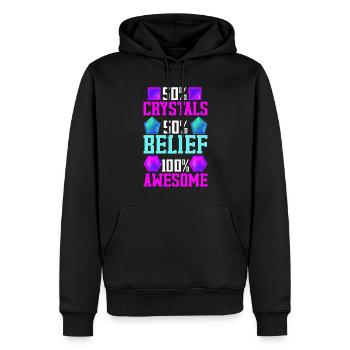 Kristallheiler Kristalle - Männer Premium Bio Hoodie - Schwarz - Vorne - Nico (187cm)