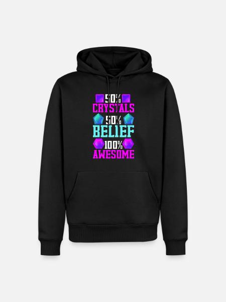 Crystal Healer Crystals - Men’s Premium Organic Hoodie - black
