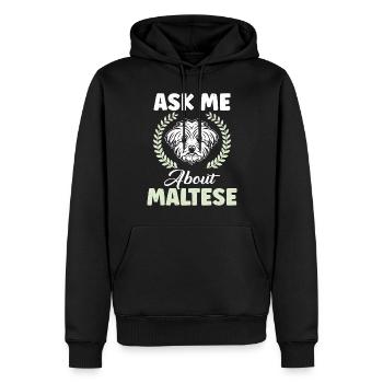 Cadeaux de propriétaire maltais - Sweat à capuche Premium bio Homme - noir - Devant - Nico (187cm)