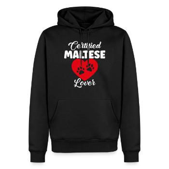 Cadeaux de propriétaire maltais - Sweat à capuche Premium bio Homme - noir - Devant - Nico (187cm)