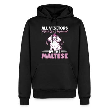 Cadeaux de propriétaire maltais - Sweat à capuche Premium bio Homme - noir - Devant - Nico (187cm)