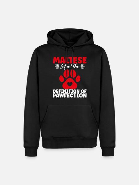 Maltese Owner Gifts - Men’s Premium Organic Hoodie - black