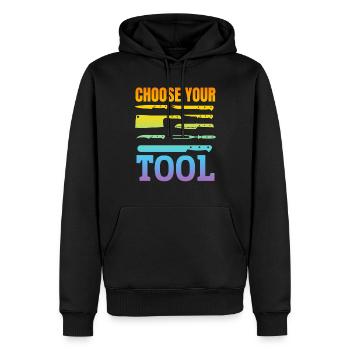 Choose Your Tool Chef Knives Restaurants Food Cook - Männer Premium Bio Hoodie - Schwarz - Vorne - Nico (187cm)