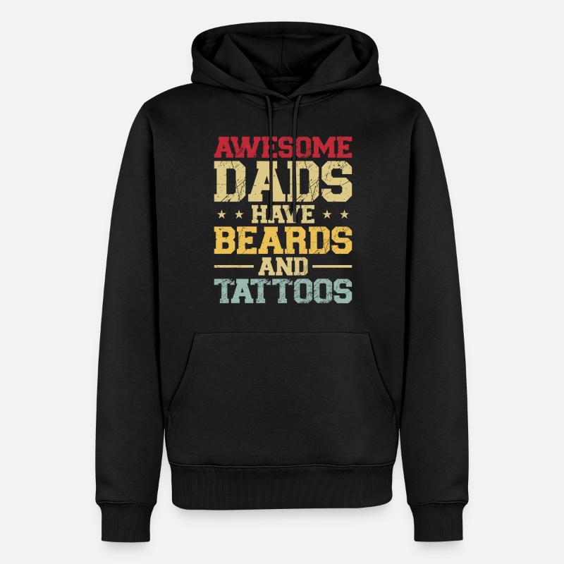 Beard Lover Bearded Man Dad - Männer Premium Bio Hoodie - Schwarz