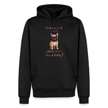 Hunde liebhaber - Hunderasse - French Bulldog Mama - Männer Premium Bio Hoodie - Schwarz - Vorne - Nico (187cm)