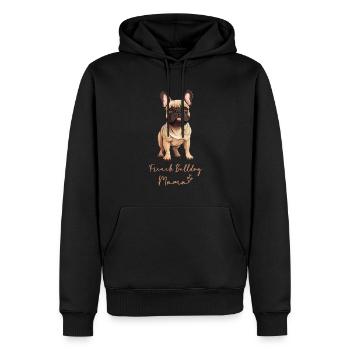 Hunde liebhaber - Hunderasse - French Bulldog Mama - Männer Premium Bio Hoodie - Schwarz - Vorne - Nico (187cm)