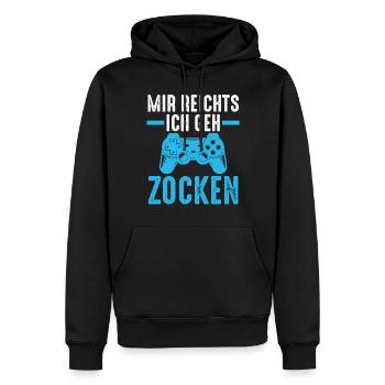 Zocker Zocken Gamer - Männer Premium Bio Hoodie - Schwarz - Vorne - Nico (187cm)