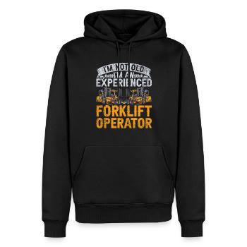 Forklift driver Forklift driver - Men’s Premium Organic Hoodie - black - Front - Nico (187cm)