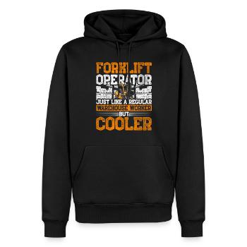 Gabelstaplerfahrer - Männer Premium Bio Hoodie - Schwarz - Vorne - Nico (187cm)