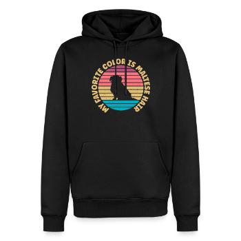 Cadeaux de propriétaire maltais - Sweat à capuche Premium bio Homme - noir - Devant - Nico (187cm)