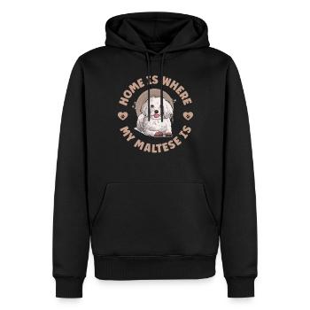 Cadeaux de propriétaire maltais - Sweat à capuche Premium bio Homme - noir - Devant - Nico (187cm)