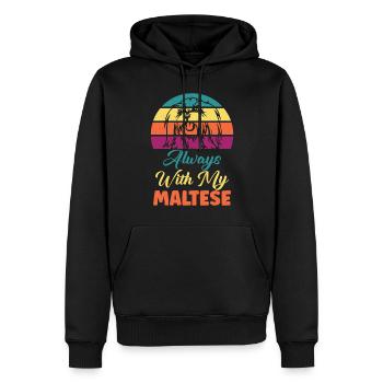 Cadeaux de propriétaire maltais - Sweat à capuche Premium bio Homme - noir - Devant - Nico (187cm)
