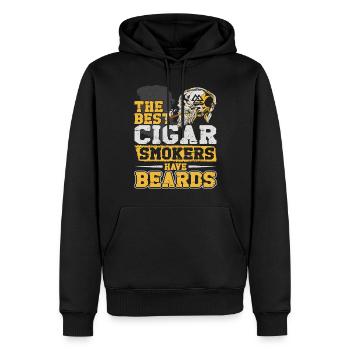 Beard Lover Bearded Man Cigar The - Männer Premium Bio Hoodie - Schwarz - Vorne - Nico (187cm)
