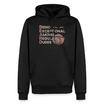 Beard Lover Bearded Man Ginger - Men’s Premium Organic Hoodie - black - Front - Nico (187cm)