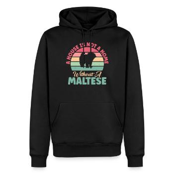 Cadeaux de propriétaire maltais - Sweat à capuche Premium bio Homme - noir - Devant - Nico (187cm)