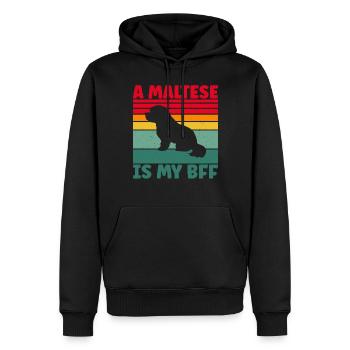 Cadeaux de propriétaire maltais - Sweat à capuche Premium bio Homme - noir - Devant - Nico (187cm)
