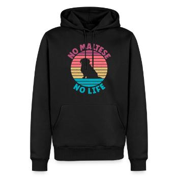 Cadeaux de propriétaire maltais - Sweat à capuche Premium bio Homme - noir - Devant - Nico (187cm)