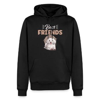 Cadeaux de propriétaire maltais - Sweat à capuche Premium bio Homme - noir - Devant - Nico (187cm)