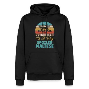Cadeaux de propriétaire maltais - Sweat à capuche Premium bio Homme - noir - Devant - Nico (187cm)