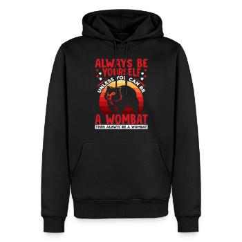 Seien Sie Immer Ein Wombat-besitzer Australische - Männer Premium Bio Hoodie - Schwarz - Vorne - Nico (187cm)