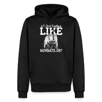 Wirklich Wie Wombats Besitzer Australische Tiere - Männer Premium Bio Hoodie - Schwarz - Vorne - Nico (187cm)