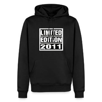 Edition Limitée 2011 Anniversaire 2011 Vintage Rétro - Sweat à capuche Premium bio Homme - noir - Devant - Nico (187cm)