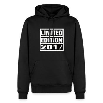 Edition Limitée 2017 Anniversaire 2017 Vintage Rétro - Sweat à capuche Premium bio Homme - noir - Devant - Nico (187cm)
