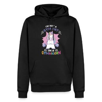 Fitness Workout Bodybuilder Gewichtheben - Männer Premium Bio Hoodie - Schwarz - Vorne - Nico (187cm)