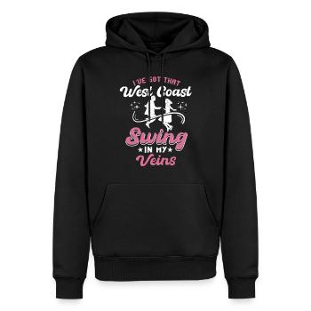 Lindy Hop Swing Tanz Paar Tänzer Swing Tanz - Männer Premium Bio Hoodie - Schwarz - Vorne - Nico (187cm)