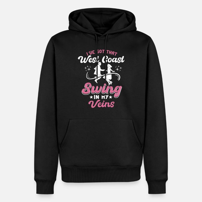 Lindy Hop Swing Dance Couple Dancer Swing Dance - Sweat à capuche Premium bio Homme - noir