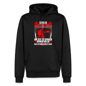 Amateurfunker hat immer Recht Hobbyfunker - Männer Premium Bio Hoodie - Schwarz - Vorne - Nico (187cm)