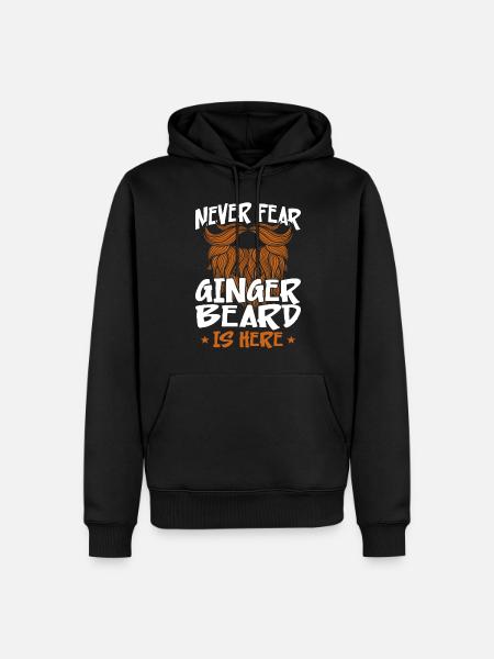 Beard Lover Bearded Man Ginger - Men’s Premium Organic Hoodie - black