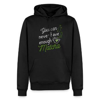 Amateur de thé vert, japonais - Sweat à capuche Premium bio Homme - noir - Devant - Nico (187cm)