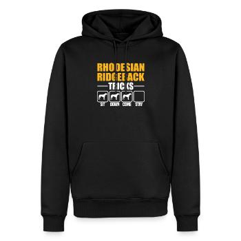 Astuces de Rhodesian Ridgeback - Sweat à capuche Premium bio Homme - noir - Devant - Nico (187cm)