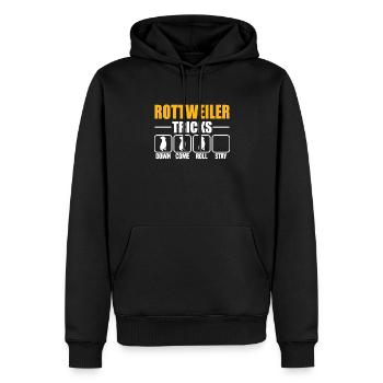 Rottweiler Tricks - Männer Premium Bio Hoodie - Schwarz - Vorne - Nico (187cm)