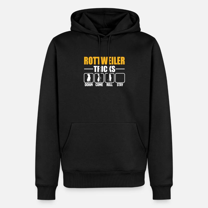 Rottweiler Tricks - Männer Premium Bio Hoodie - Schwarz