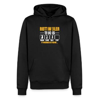 Rottweiler Tricks - Männer Premium Bio Hoodie - Schwarz - Vorne - Nico (187cm)