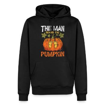 The Man Behind The Pumpkin - Men’s Premium Organic Hoodie - black - Front - Nico (187cm)