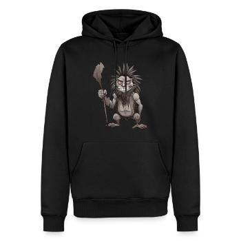 Mythisches Monster - Kryptides Monster - Funny - Männer Premium Bio Hoodie - Schwarz - Vorne - Nico (187cm)