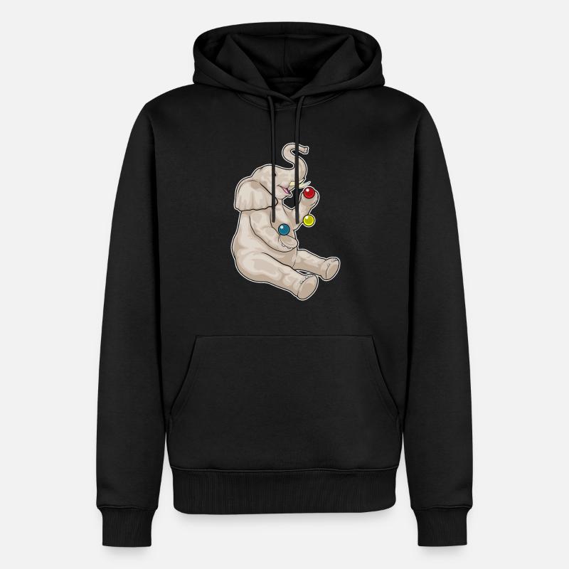 Jongleur éléphant jongleur - Sweat à capuche Premium bio Homme - noir