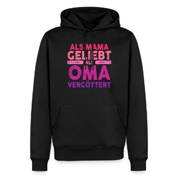 Als Mama Geliebt Als Oma Vergöttert - Männer Premium Bio Hoodie - Schwarz - Vorne - Nico (187cm)